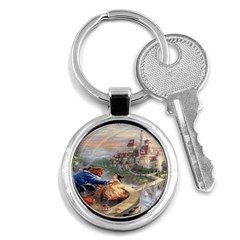 Beauty And The Beast Castle Key Chain (round) by artworkshop