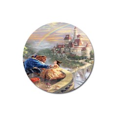 Beauty And The Beast Castle Magnet 3  (round) by artworkshop