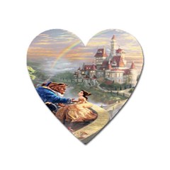 Beauty And The Beast Castle Heart Magnet by artworkshop