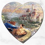 Beauty And The Beast Castle Jigsaw Puzzle (Heart) Front