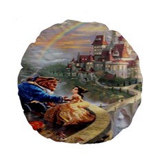 Beauty And The Beast Castle Standard 15  Premium Round Cushions by artworkshop