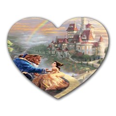 Beauty And The Beast Castle Heart Mousepads by artworkshop