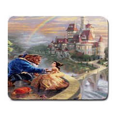 Beauty And The Beast Castle Large Mousepads by artworkshop