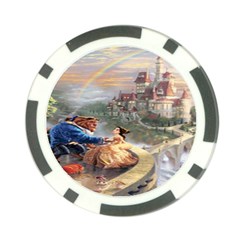 Beauty And The Beast Castle Poker Chip Card Guard by artworkshop