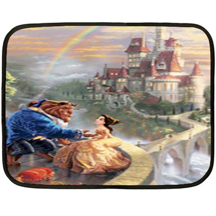 Beauty And The Beast Castle Double Sided Fleece Blanket (Mini) 