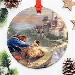 Beauty And The Beast Castle Ornament (round) by artworkshop