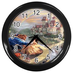 Beauty And The Beast Castle Wall Clock (black) by artworkshop