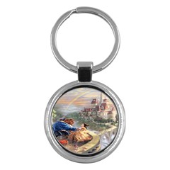 Beauty And The Beast Castle Key Chain (round) by artworkshop