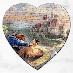 Beauty And The Beast Castle Jigsaw Puzzle (heart) by artworkshop