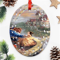 Beauty And The Beast Castle Ornament (oval Filigree) by artworkshop