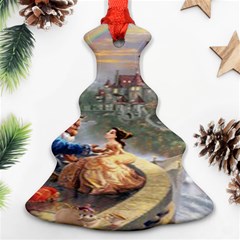 Beauty And The Beast Castle Christmas Tree Ornament (two Sides) by artworkshop