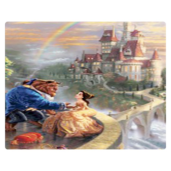 Beauty And The Beast Castle Double Sided Flano Blanket (Medium) 