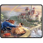 Beauty And The Beast Castle Double Sided Fleece Blanket (Medium)  58.8 x47.4  Blanket Front