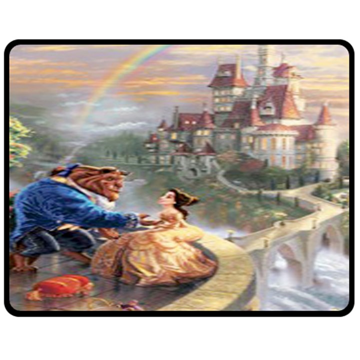 Beauty And The Beast Castle Double Sided Fleece Blanket (Medium) 