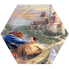 Beauty And The Beast Castle Wooden Puzzle Hexagon by artworkshop