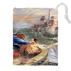 Beauty And The Beast Castle Drawstring Pouch (5xl) by artworkshop