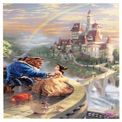 Beauty And The Beast Castle Wooden Puzzle Square