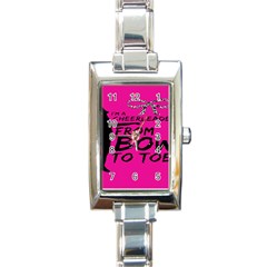 Bow To Toe Cheer Rectangle Italian Charm Watch by artworkshop