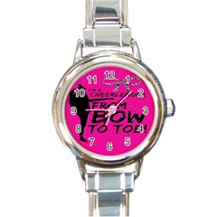 Bow To Toe Cheer Round Italian Charm Watch by artworkshop