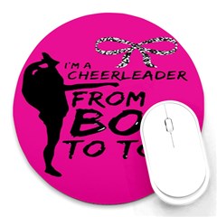 Bow To Toe Cheer Round Mousepads by artworkshop