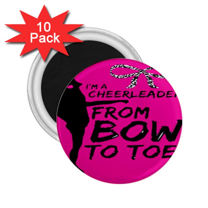 Bow To Toe Cheer 2.25  Magnets (10 pack) 