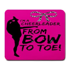 Bow To Toe Cheer Large Mousepads by artworkshop