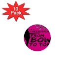 Bow To Toe Cheer 1  Mini Buttons (10 pack)  Front