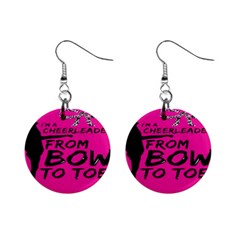 Bow To Toe Cheer Mini Button Earrings by artworkshop