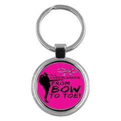 Bow To Toe Cheer Key Chain (round) by artworkshop