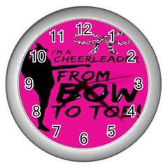 Bow To Toe Cheer Wall Clock (silver) by artworkshop