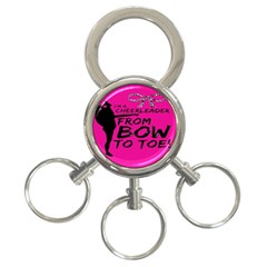 Bow To Toe Cheer 3-ring Key Chain