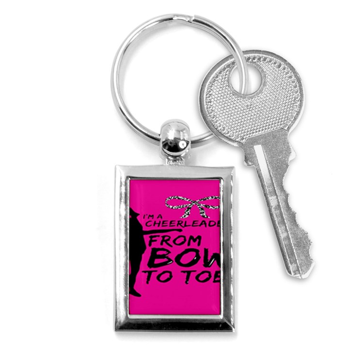 Bow To Toe Cheer Key Chain (Rectangle)