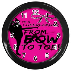 Bow To Toe Cheer Wall Clock (black) by artworkshop