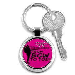 Bow To Toe Cheer Key Chain (round) by artworkshop