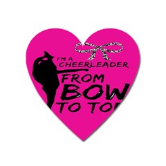 Bow To Toe Cheer Heart Magnet by artworkshop