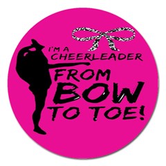 Bow To Toe Cheer Magnet 5  (round) by artworkshop