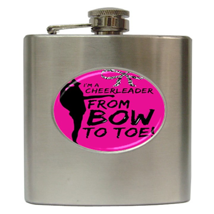 Bow To Toe Cheer Hip Flask (6 oz)