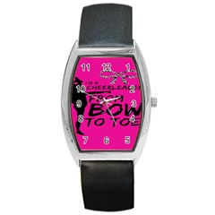 Bow To Toe Cheer Barrel Style Metal Watch by artworkshop