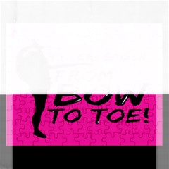 Bow To Toe Cheer Rectangular Jigsaw Puzzl by artworkshop