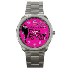 Bow To Toe Cheer Sport Metal Watch by artworkshop