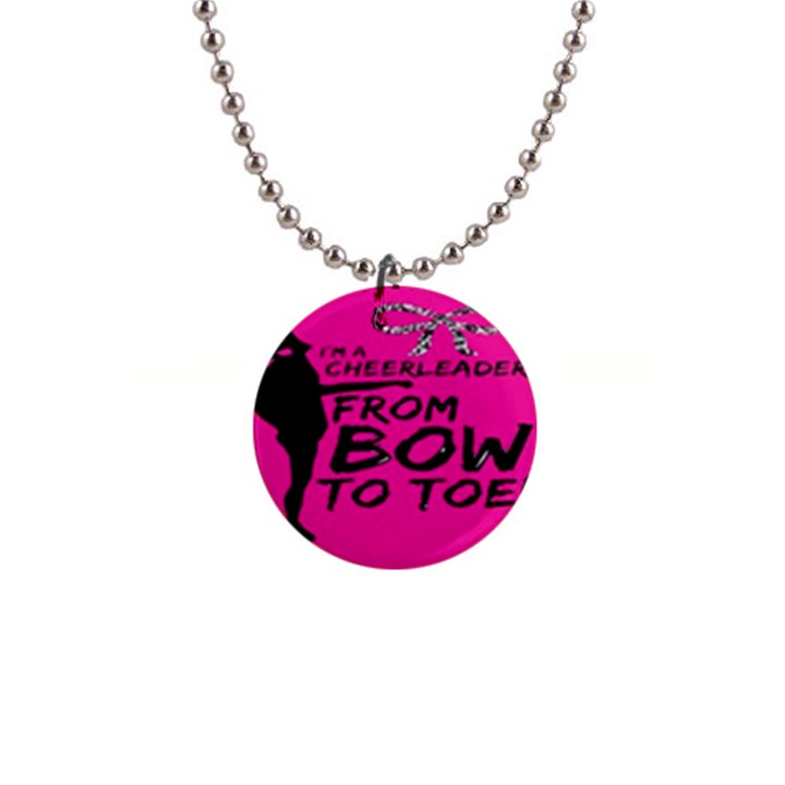 Bow To Toe Cheer 1  Button Necklace