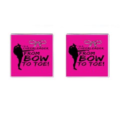 Bow To Toe Cheer Cufflinks (square) by artworkshop