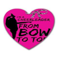 Bow To Toe Cheer Heart Mousepads by artworkshop