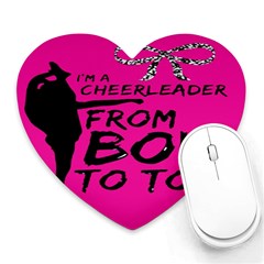 Bow To Toe Cheer Heart Mousepads by artworkshop