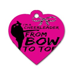 Bow To Toe Cheer Dog Tag Heart (two Sides) by artworkshop