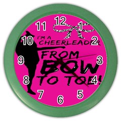 Bow To Toe Cheer Color Wall Clock by artworkshop