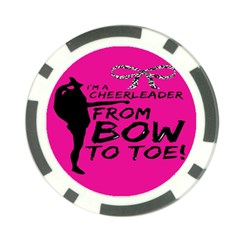 Bow To Toe Cheer Poker Chip Card Guard by artworkshop