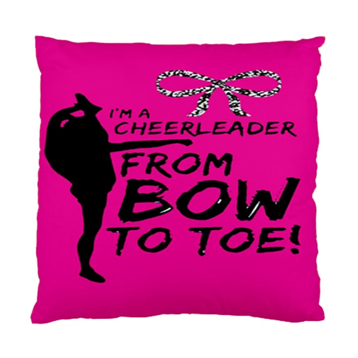 Bow To Toe Cheer Standard Cushion Case (Two Sides)