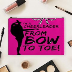 Bow To Toe Cheer Cosmetic Bag (large) by artworkshop