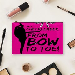 Bow To Toe Cheer Cosmetic Bag (medium) by artworkshop